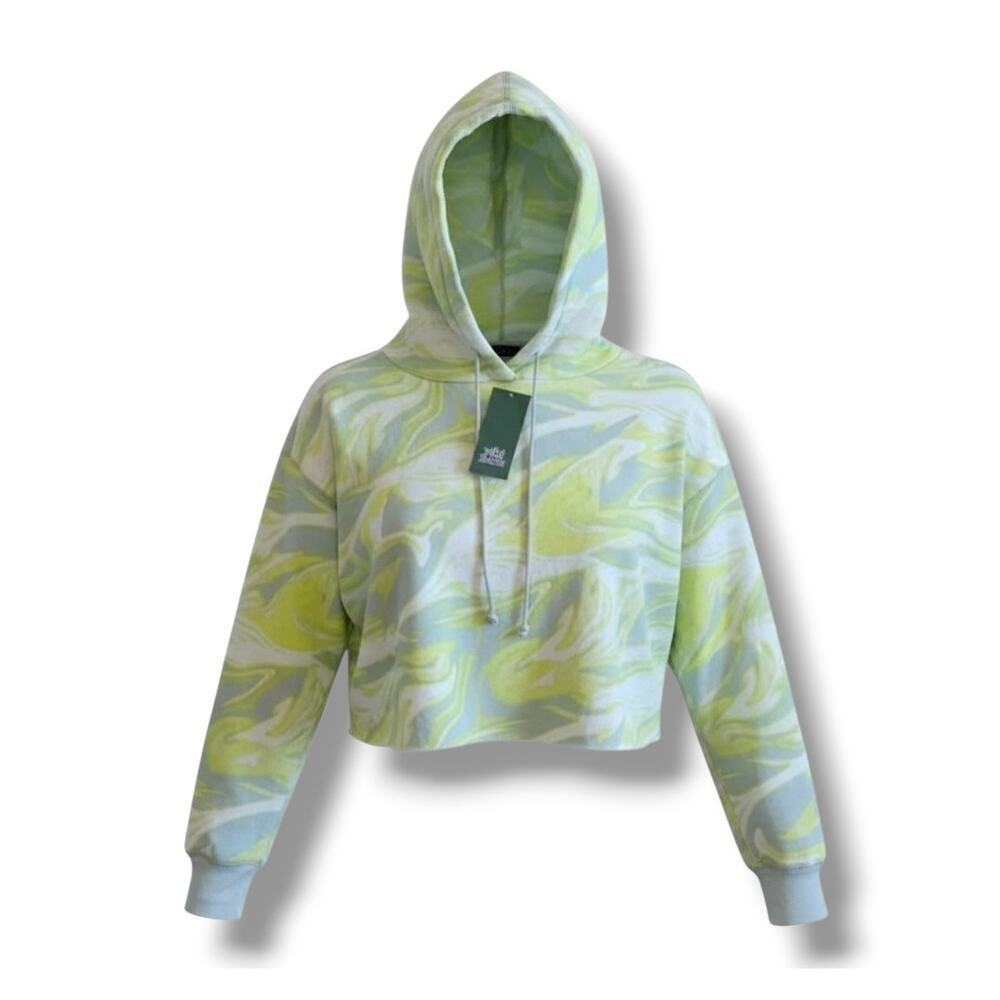 Wild Fable Green Swirl Cropped Hoodie – Size Small – New